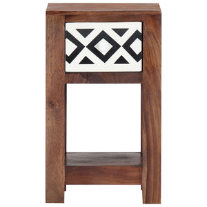 Comodino 30x30x50 cm in Legno Massello di Acacia