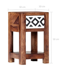 Load image into Gallery viewer, Comodino 30x30x50 cm in Legno Massello di Acacia