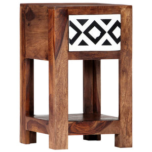 Comodino 30x30x50 cm in Legno Massello di Acacia