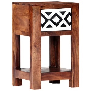 Comodino 30x30x50 cm in Legno Massello di Acacia