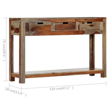 Load image into Gallery viewer, Tavolo Consolle con 3 Cassetti 120x30x75 cm Legno di Acacia
