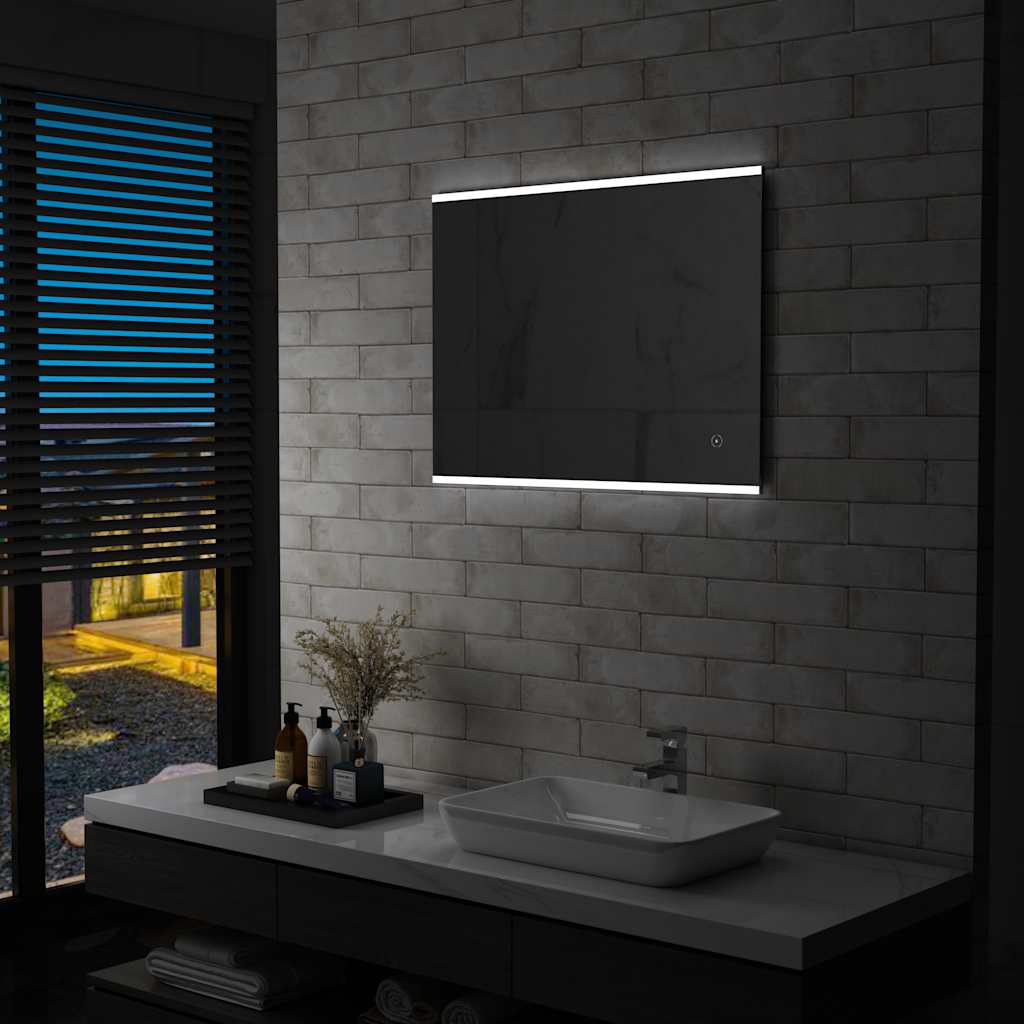 Specchio LED da Bagno con Sensore Tattile 80x60 cm