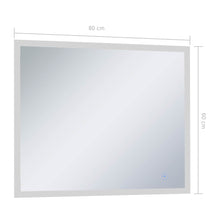 Laden Sie das Bild in den Galerie-Viewer, Specchio LED da Bagno con Sensore Tattile 80x60 cm