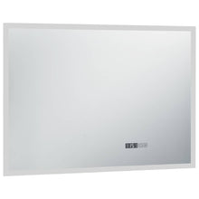 Laden Sie das Bild in den Galerie-Viewer, Specchio LED Bagno con Sensore Tattile e Schermo Orario 100x60cm