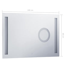 Carica l&#39;immagine nel visualizzatore di Gallery, Specchio LED da Bagno con Sensore Tattile 100x60 cm
