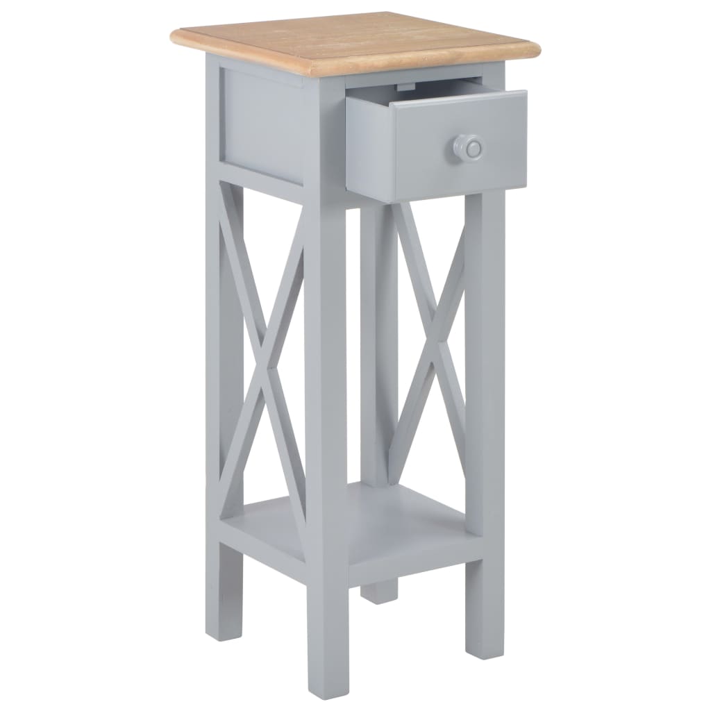 Mobiletto Grigio 27x27x65,5 cm in Legno