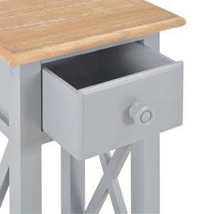 Mobiletto Grigio 27x27x65,5 cm in Legno