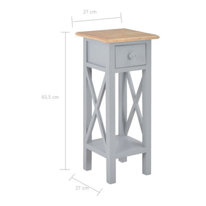 Mobiletto Grigio 27x27x65,5 cm in Legno