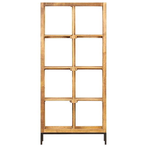 Libreria 80x25x175 cm in Legno Massello di Mango