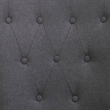 Carica l&#39;immagine nel visualizzatore di Gallery, Sedia da Pranzo con Braccioli Grigio Scuro in Tessuto