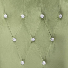 Carica l&#39;immagine nel visualizzatore di Gallery, Sedia da Pranzo con Braccioli in Velluto Verde Chiaro