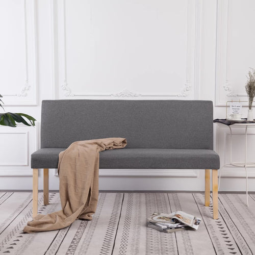 Divanetto 139,5 cm Grigio Chiaro in Poliestere