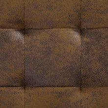 Load image into Gallery viewer, Cassapanca Pouf 87,5 cm Marrone in Similpelle Scamosciata