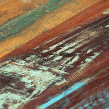 Carica l&#39;immagine nel visualizzatore di Gallery, Tavolino da Caffè 120x50x30cm Legno Massello Recuperato Acciaio