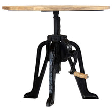 Indlæs billede til gallerivisning Tavolino 60x(46-63) cm in Legno Massello di Mango e Ghisa