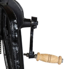 Indlæs billede til gallerivisning Tavolino 60x(46-63) cm in Legno Massello di Mango e Ghisa