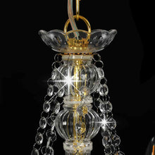 Laden Sie das Bild in den Galerie-Viewer, Lampadario con Perline Dorato 8 Lampadine