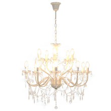Charger l&#39;image dans la galerie, Candelabro a 2 Livelli Bianco 15 Lampadine