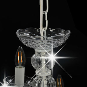 Candelabro a 2 Livelli Bianco 15 Lampadine