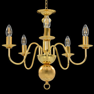 Lampadario Oro 5 Lampadine