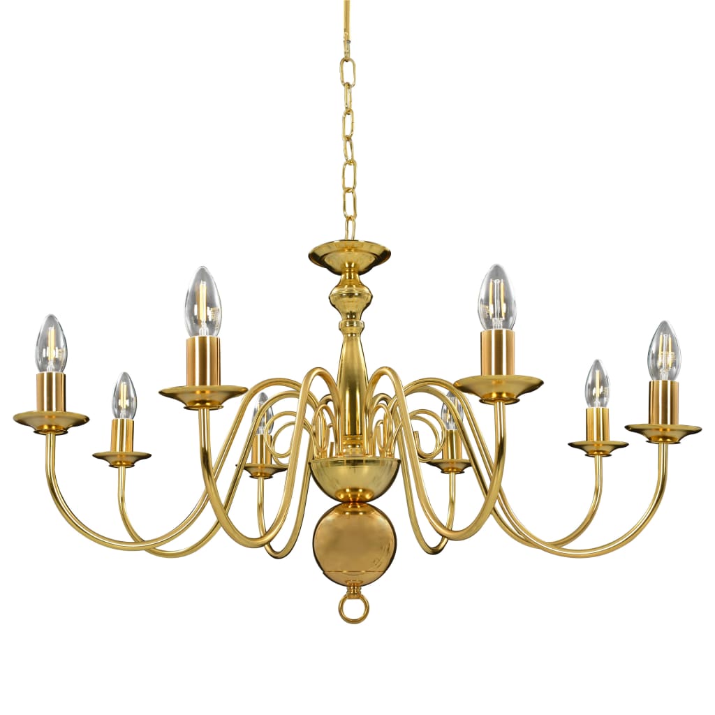 Lampadario Oro con 8 Lampadine