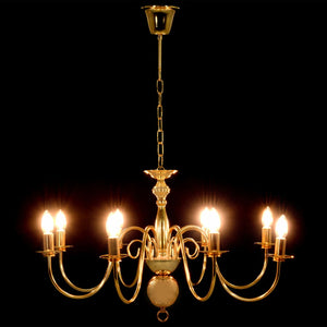 Lampadario Oro con 8 Lampadine