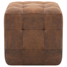 Carica l&#39;immagine nel visualizzatore di Gallery, Comodini 2 pz Marrone 30x30x30 cm in Similpelle Scamosciata
