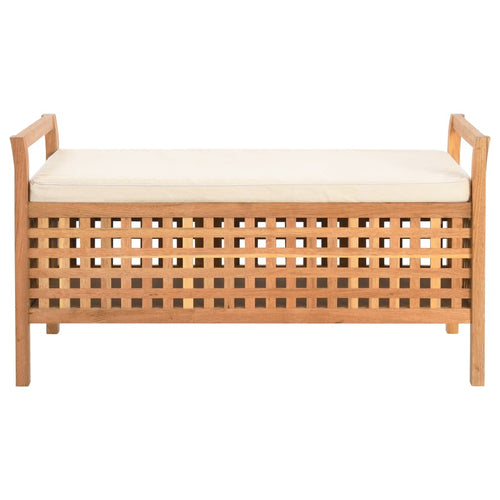 Cassapanca 93x49x49 cm in Legno Massello di Noce