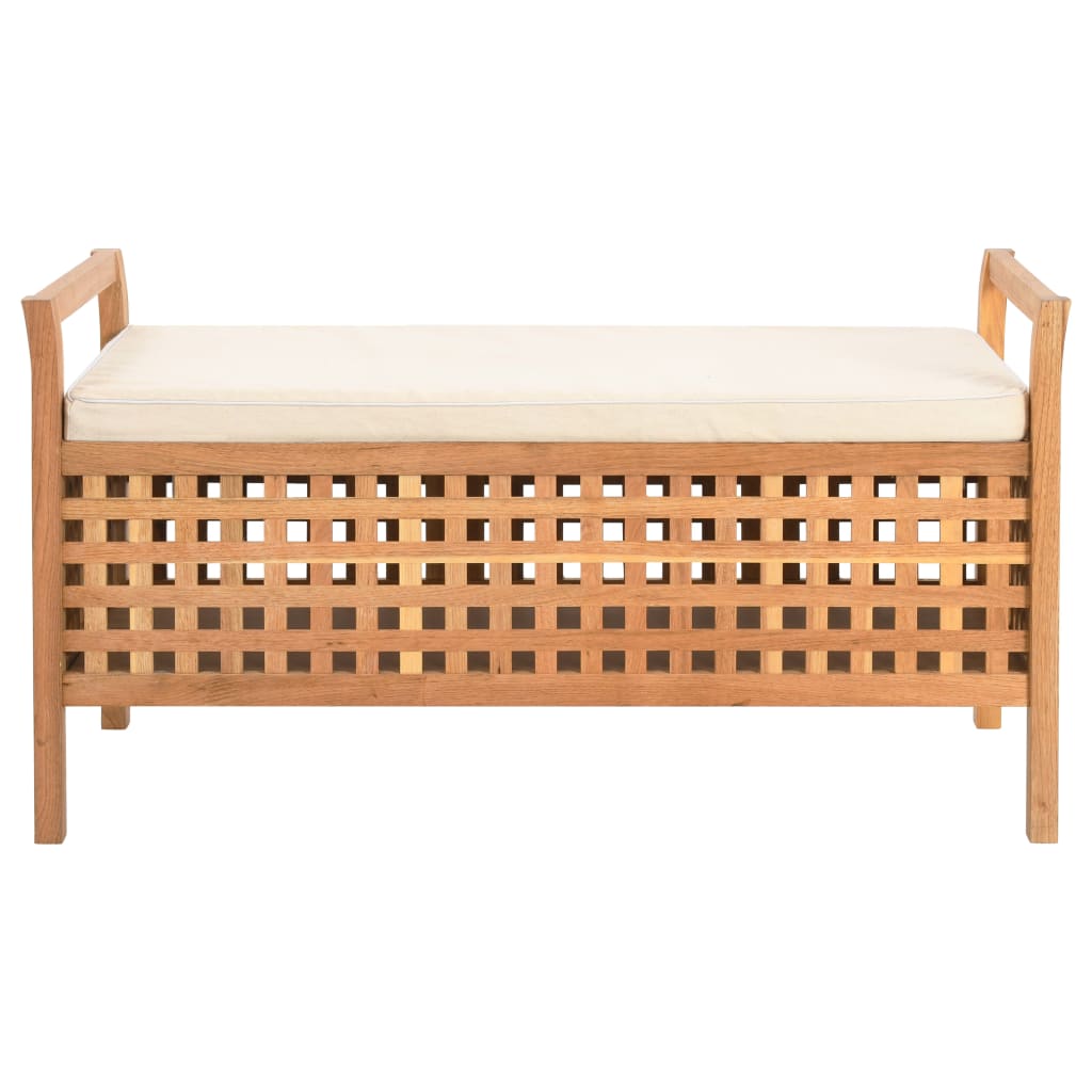 Cassapanca 93x49x49 cm in Legno Massello di Noce