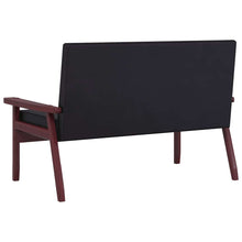 Carica l&#39;immagine nel visualizzatore di Gallery, Divano a 2 Posti Nero in Similpelle