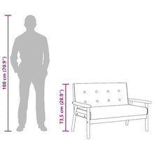 Carica l&#39;immagine nel visualizzatore di Gallery, Divano a 2 Posti Nero in Similpelle