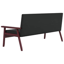 Carica l&#39;immagine nel visualizzatore di Gallery, Divano a 3 Posti Nero in Similpelle