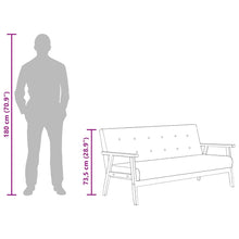 Carica l&#39;immagine nel visualizzatore di Gallery, Divano a 3 Posti Nero in Similpelle