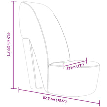 Load image into Gallery viewer, Poltrona a Forma di Scarpa con Tacco in Similpelle Nera