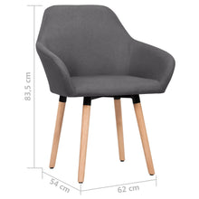 Laden Sie das Bild in den Galerie-Viewer, Sedie da Pranzo 2 pz Grigio Scuro in Tessuto