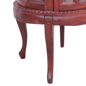 Mobiletto con Vetrina Marrone 50x50x76 cm in Mogano Massello