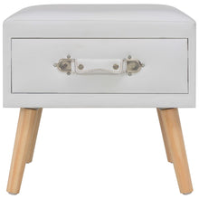 Load image into Gallery viewer, Comodini Bianchi 2 pz 40x35x40 cm in Similpelle