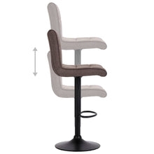 Carica l&#39;immagine nel visualizzatore di Gallery, Sgabelli da Bar 2 pz Grigio Talpa in Tessuto