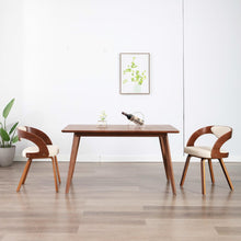 Charger l&#39;image dans la galerie, Sedie da Pranzo 2 pz Crema in Legno Piegato e Similpelle