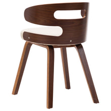 Charger l&#39;image dans la galerie, Sedie da Pranzo 2 pz in Legno Curvato e Similpelle Crema