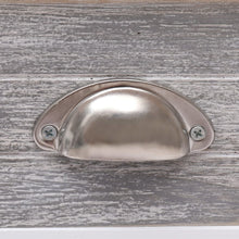 Load image into Gallery viewer, Mobiletto Grigio e Bianco 40x40x40 cm in Legno di Paulownia