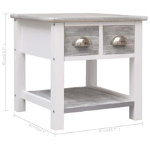 Load image into Gallery viewer, Mobiletto Grigio e Bianco 40x40x40 cm in Legno di Paulownia