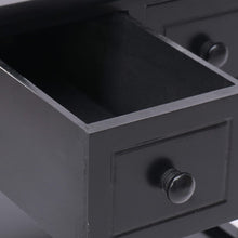 Carica l&#39;immagine nel visualizzatore di Gallery, Tavolino Nero 40x40x40 cm in Legno di Paulownia