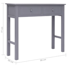 Indlæs billede til gallerivisning Tavolo Consolle Grigio 90x30x77 cm in Legno