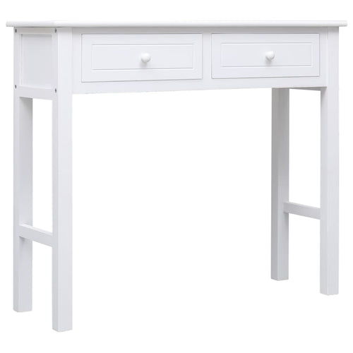 Tavolo Consolle Bianco 90x30x77 cm in Legno