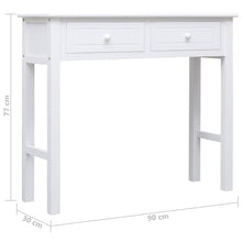 Load image into Gallery viewer, Tavolo Consolle Bianco 90x30x77 cm in Legno