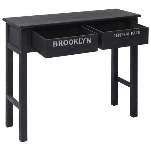 Tavolo Consolle Nero 90x30x77 cm in Legno