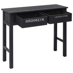 Tavolo Consolle Nero 90x30x77 cm in Legno