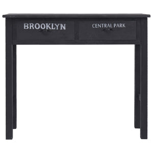 Tavolo Consolle Nero 90x30x77 cm in Legno