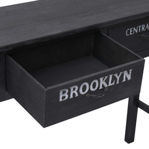 Tavolo Consolle Nero 90x30x77 cm in Legno